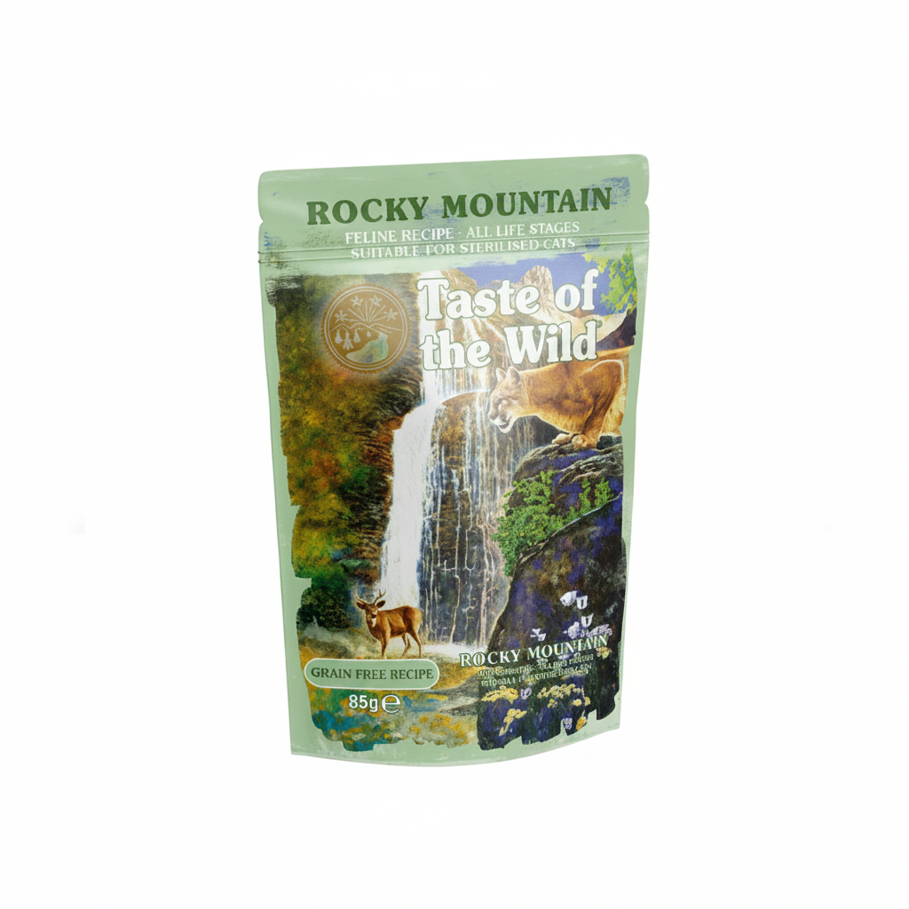Taste of the Wild Rocky Mountain Cat Pouch Chunks in Gravy 85g - SNH Packing