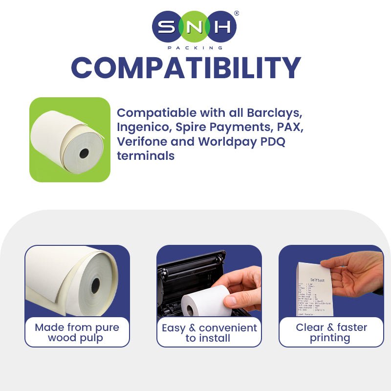 Thermal Paper Rolls | POS & Receipt Paper - SNH Packing