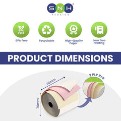 Thermal Paper Rolls POS Receipt Paper 57x40MM to 80x80MM - SNH Packing