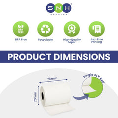 Thermal Paper Rolls POS Receipt Paper 57x40MM to 80x80MM - SNH Packing