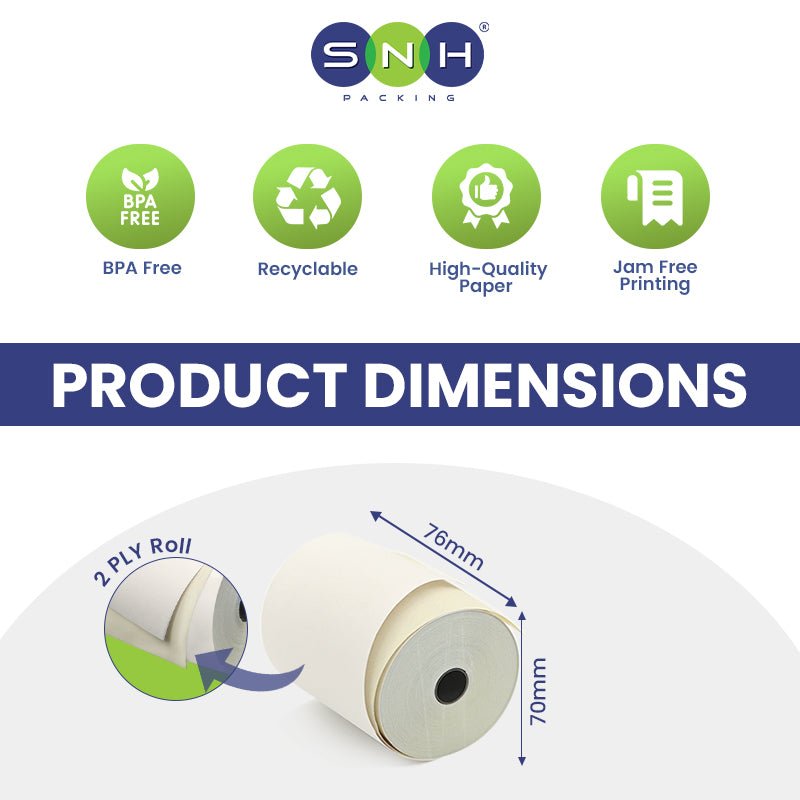 Thermal Paper Rolls POS Receipt Paper 57x40MM to 80x80MM - SNH Packing