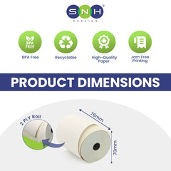 Thermal Paper Rolls POS Receipt Paper 57x40MM to 80x80MM - SNH Packing
