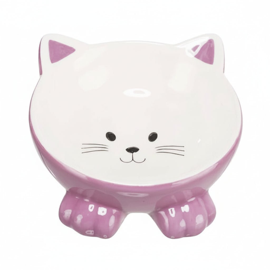 Trixie Elevated Ceramic Ergonomic Cat Bowl BERRY - 14CM - SNH Packing