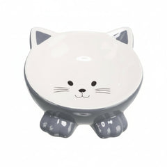 Trixie Elevated Ceramic Ergonomic Cat Bowl DARK GREY - 14CM - SNH Packing