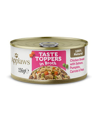 Applaws Taste Toppers in Broth Chicken with Salmon & Vegetables Wet Dog Food 156g