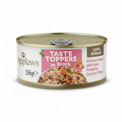 Applaws Taste Toppers in Broth Chicken with Ham & Vegetables Wet Dog Food 156g