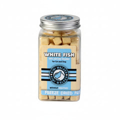 KIWI WALKER Freeze Dried Grain Free Snack White Fish Cubes Dog & Cat Treats 60G