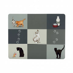 Trixie Patchwork Cat Place Mat GREY