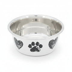 Trixie Paw & Heart Design Stainless Steel Bowl for Dogs 500ML