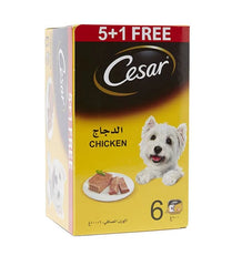 Cesar Chicken 5+1 FREE Promo Pack Wet Dog Food - 6X100G
