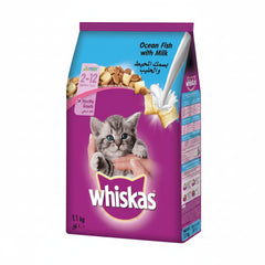 Whiskas Junior Ocean Fish with Milk Dry Cat Food - 1.1KG