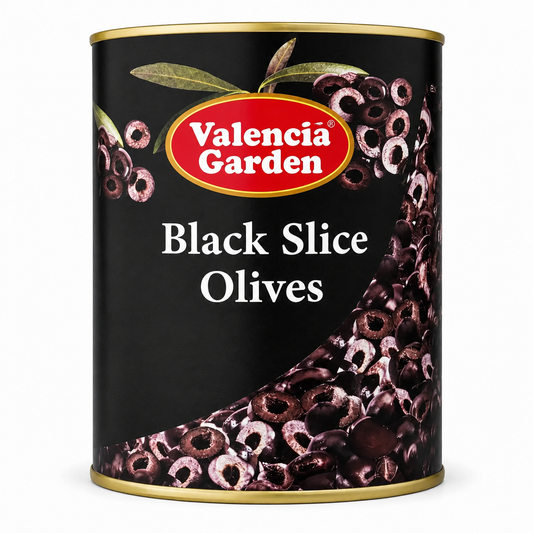 Valencia Garden Black Olives Sliced 3KG