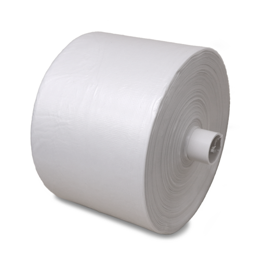 Roll of white paper on a white background