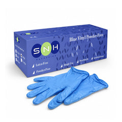 Vinyl Gloves Powder Free 100 PCS Pack Black Blue Clear - SNH Packing