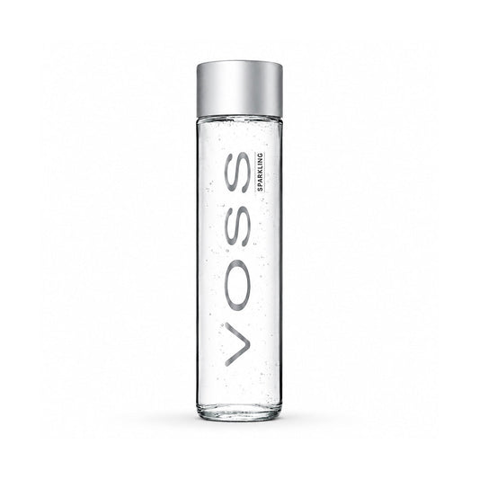 VOSS Sparkling Water Glass Bottle 375ML Pack of 24 Premium Water - SNH Packing