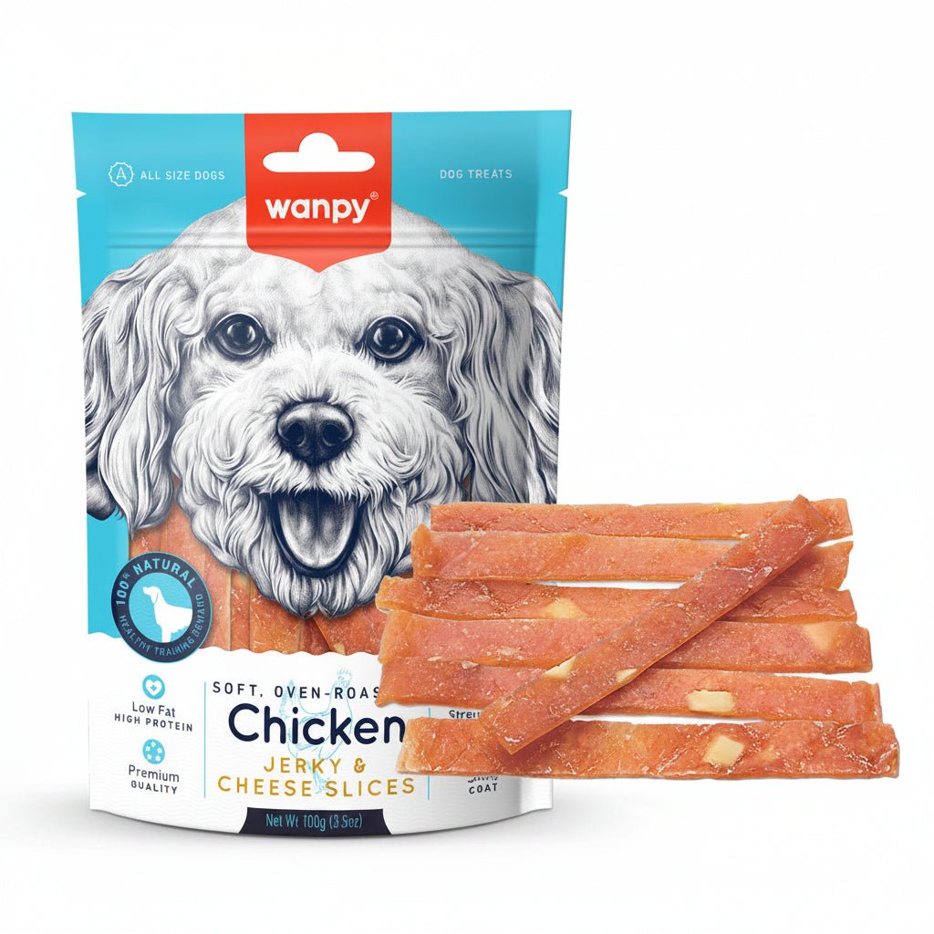Wanpy Chicken Jerky & Cheese Slices 100g - SNH Packing