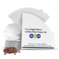 White Coffee Filter Paper – 51GSM Disposable (100 PCS) - SNH Packing