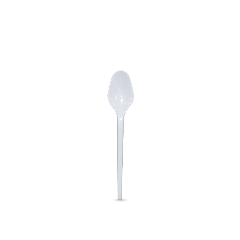 White Heavy Duty Disposable Plastic Tea Spoons