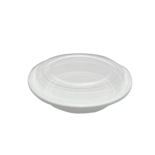 White Microwave Round Container with Lid – Food Storage - SNH Packing