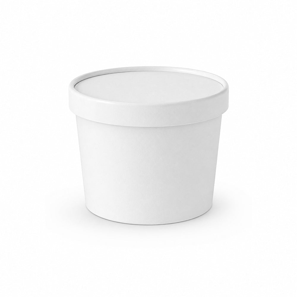 White Paper Soup Cups with Paper Lid 8 OZ to 32 OZ - SNH Packing