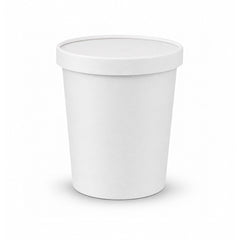 White Paper Soup Cups with Paper Lid 8 OZ to 32 OZ - SNH Packing
