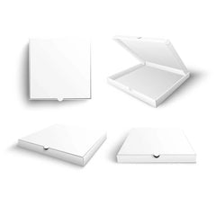 White Pizza Boxes 23x23CM to 33x33CM Takeaway - SNH Packing