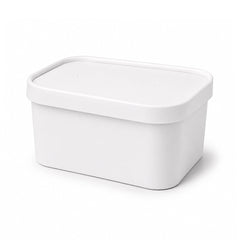 White Rectangular Paper Containers with Paper PP Lids 500ml to 1000ml - SNH Packing