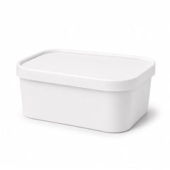White Rectangular Paper Containers with Paper PP Lids 500ml to 1000ml - SNH Packing