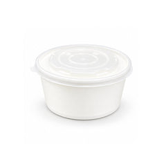 White Round Salad Bowls with Lids 500ML to 1300ML - SNH Packing