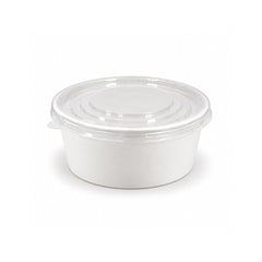 White Round Salad Bowls with Lids 500ML to 1300ML - SNH Packing