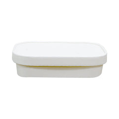 White Rectangular Paper Containers – 500ml–1000ml | Paper/PP Lid | Eco-Friendly Packaging