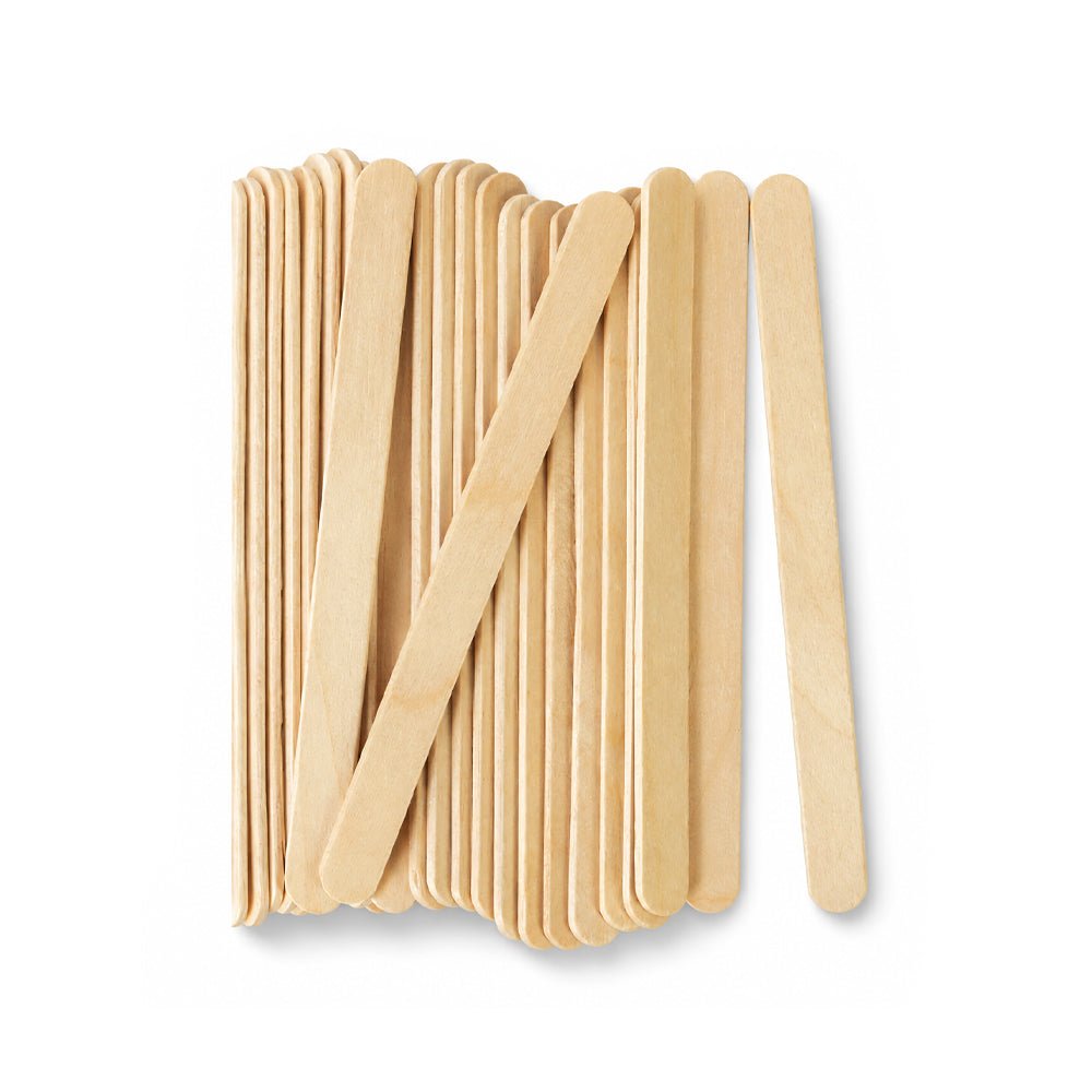 Wooden Ice Cream Sticks 11.5cm 50 Pieces Natural Wood - SNH Packing
