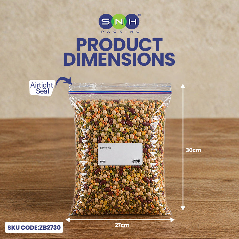 SNH 27x30cm zipper bag resealable food storage bag UAE