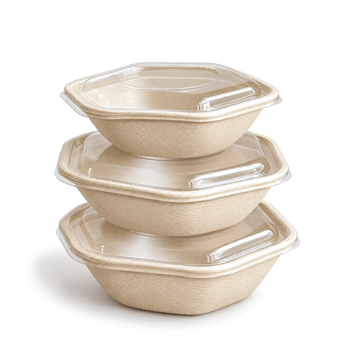Bagasse Hexagon Containers