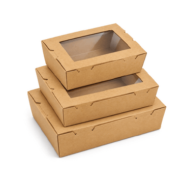 Brown Lunch Boxes With Window