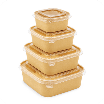 Brown Square Containers