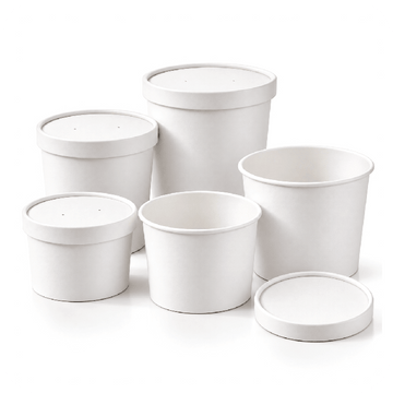 White Soup Cups
