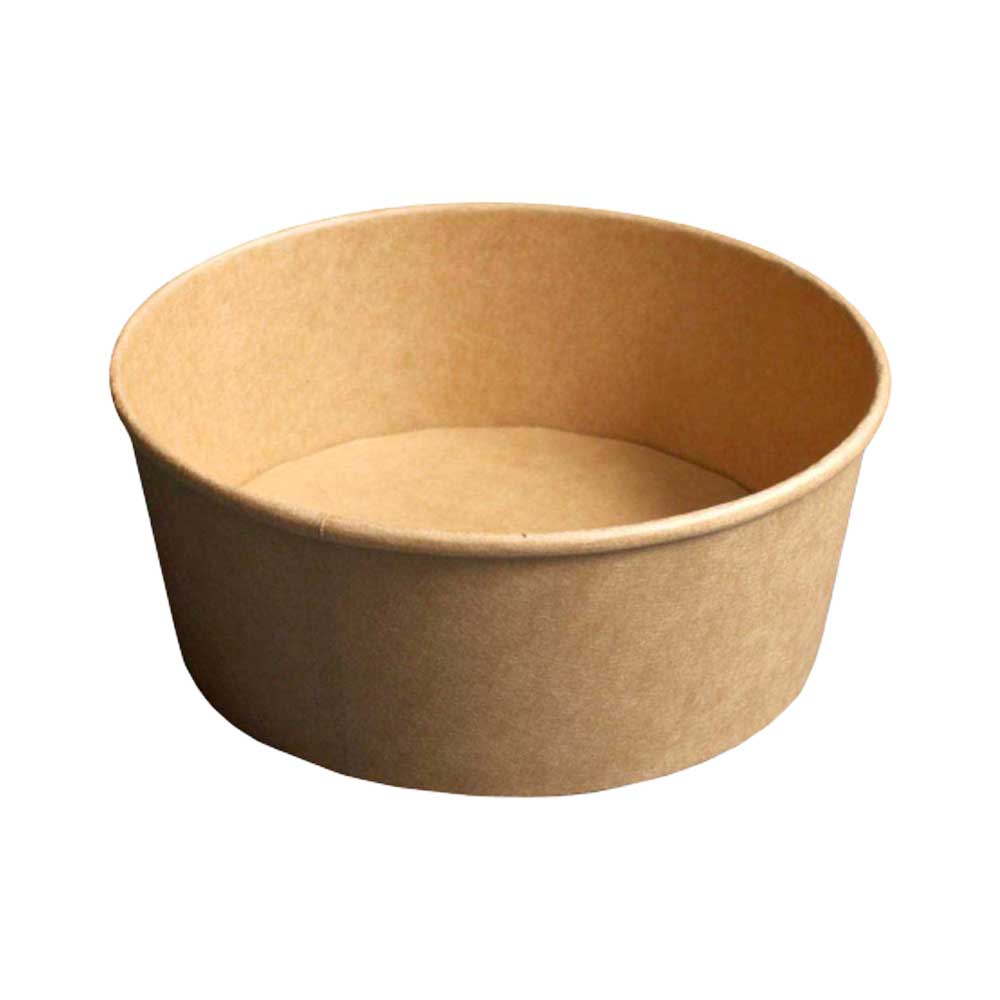 Kraft Paper Salad Bowl 1090ML With Lid