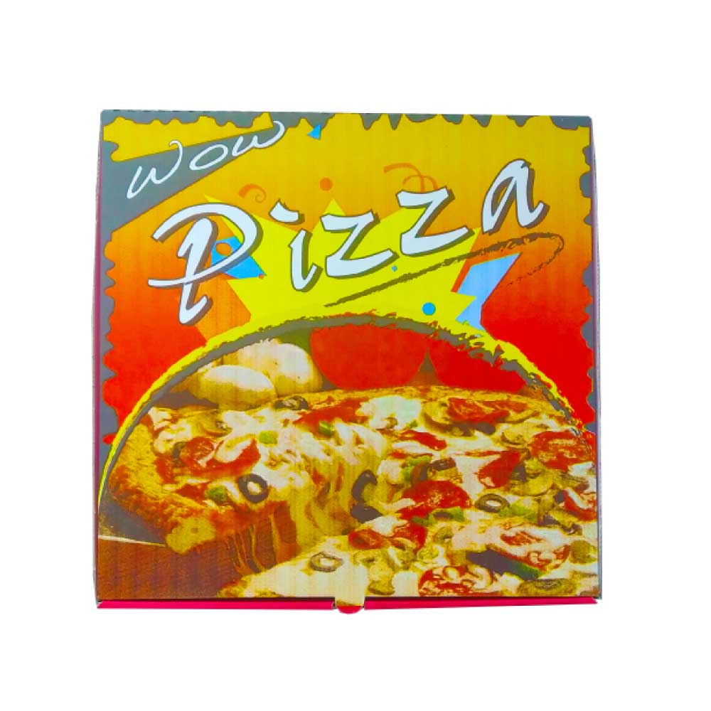 WOW Printed Pizza Boxes – Durable Corrugated Cardboard | Multiple Sizes | Takeaway & Delivery