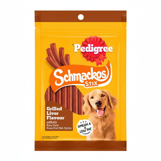 Pedigree Schmackos Stix Grilled Liver Dog Treats - 70G