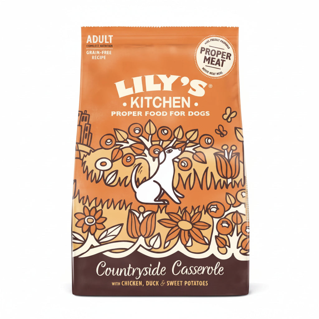 Lily's Kitchen Countryside Casserole with Chicken, Duck & Sweet Potatoes Adult Dry Dog Food - 2.5KG