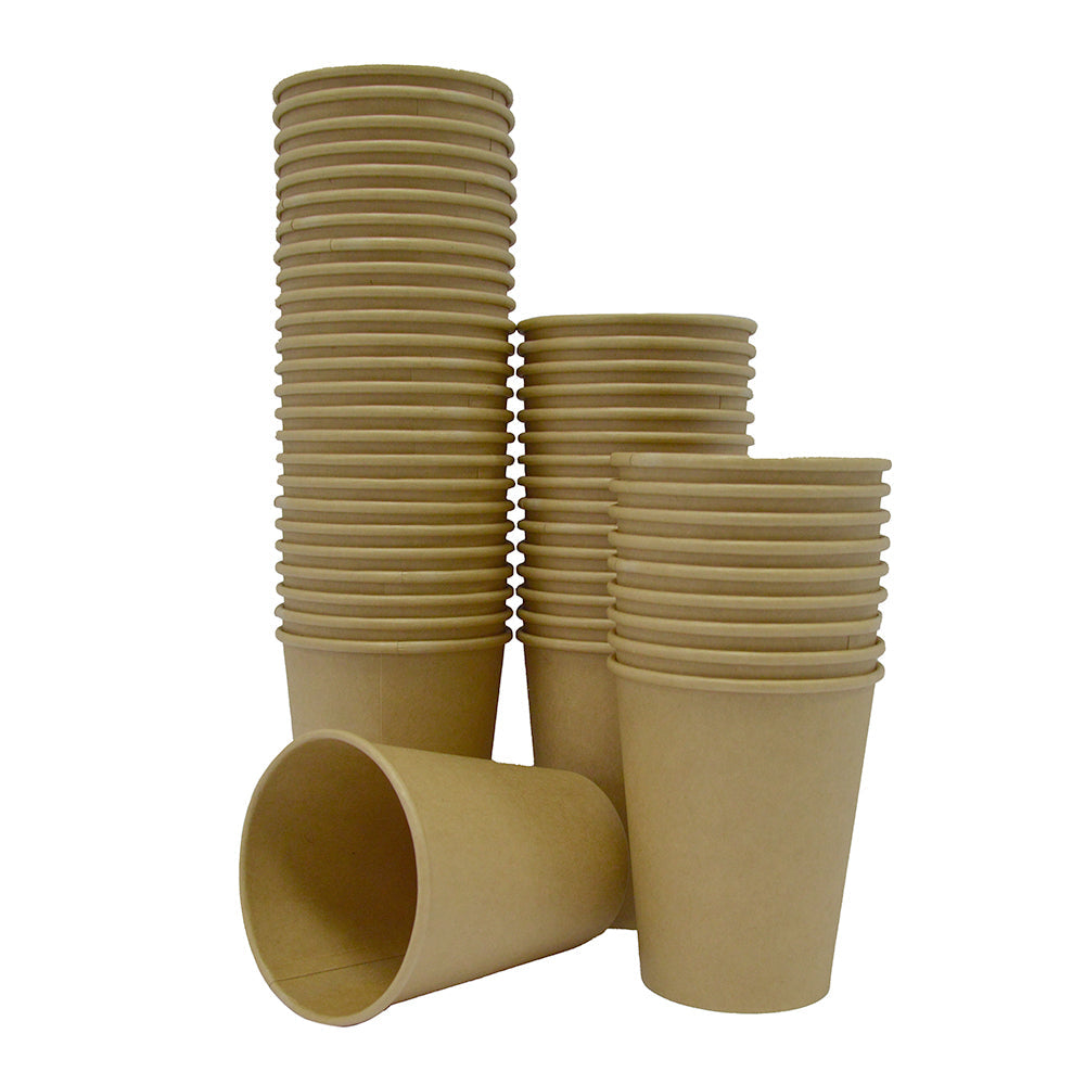 Single Wall Coffee Cup 8 Oz Brown 50X20 1000 Pieces - Your One Stop Solution UAE