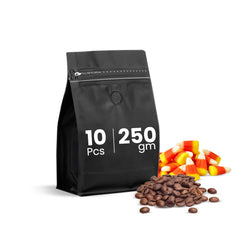 Black Coffee Pouch With Valve 10 Pieces