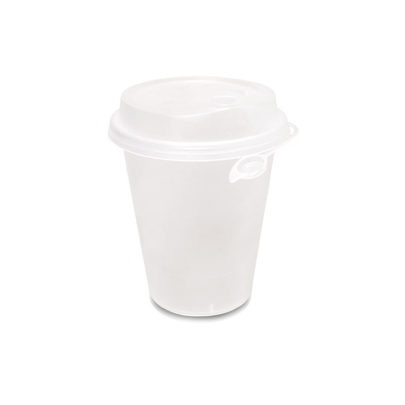 PP Frosted Juice Cup 12OZ with Clear Lid 90MM – Disposable Drinkware
