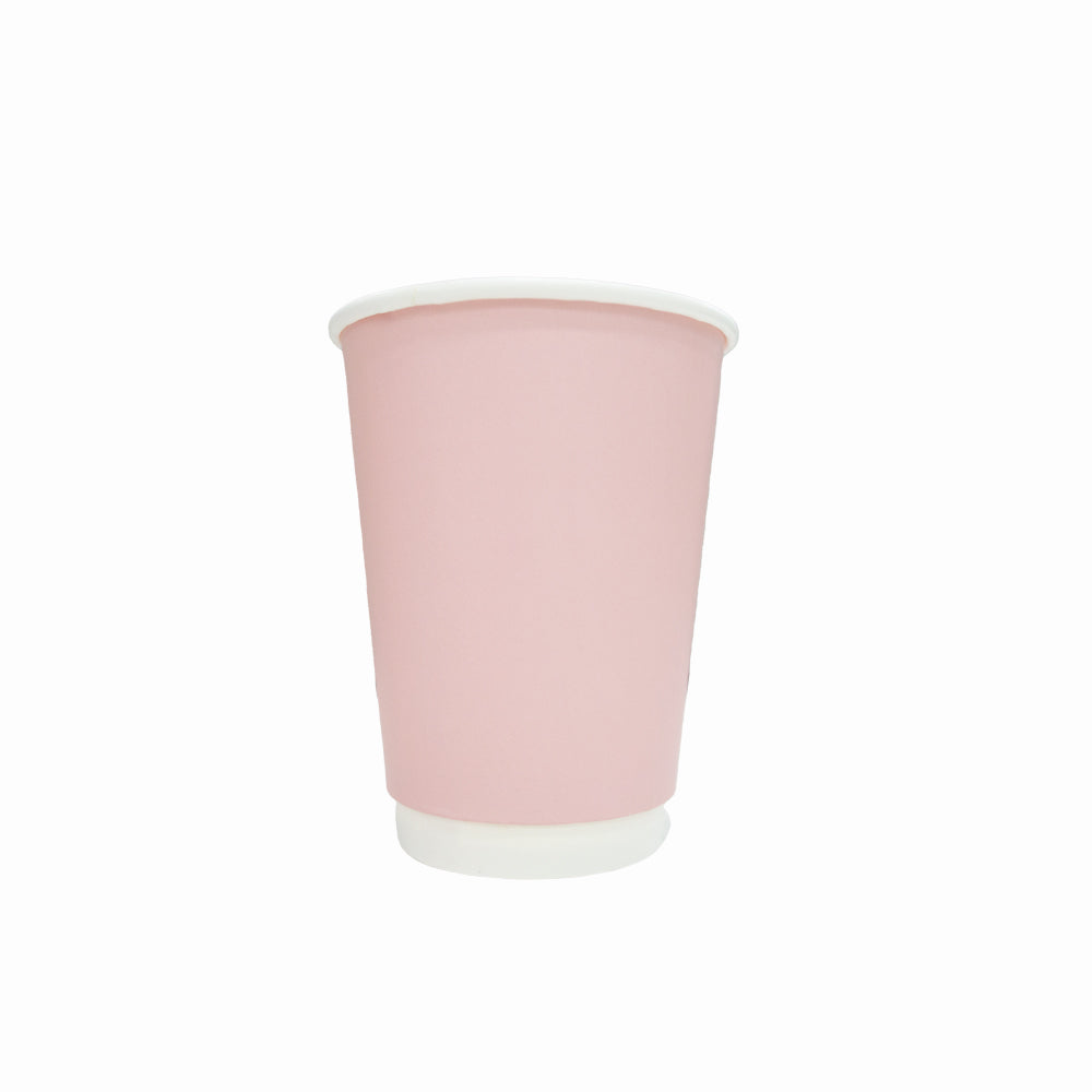 Double Wall Coffee Cup Baby Pink Without Lid 50 Pieces