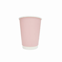 Double Wall Coffee Cup Baby Pink Without Lid
