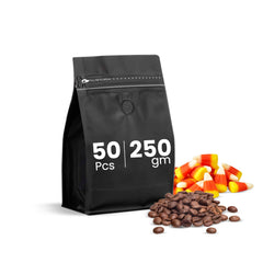 Black Coffee Pouch With Valve 50 Pieces