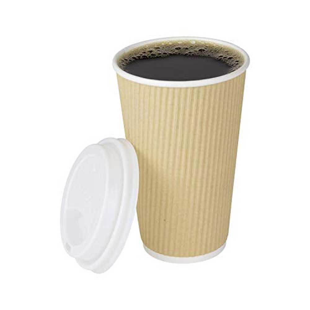 Kraft Ripple Coffee Cup 16 Oz Without Lid 10 Pieces