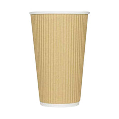 Kraft Ripple Coffee Cup 16 Oz Without Lid 10 Pieces