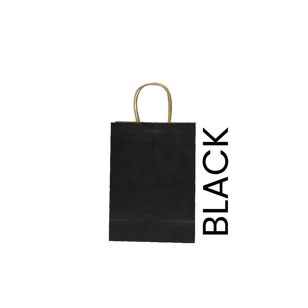 Black Paper Bag 16X8X22CM Twisted Handle